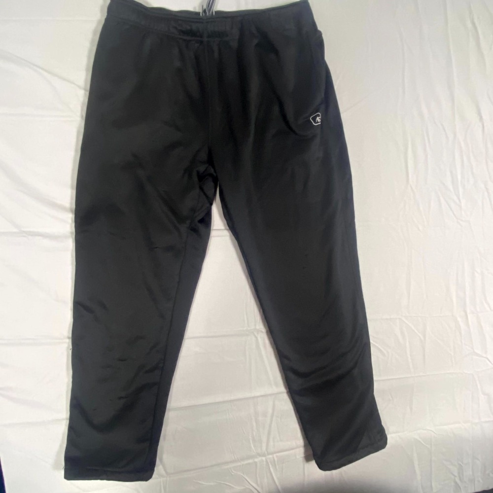 And1 Athletic Track Pants Basketball Mens XL Black Fleece Skinny Leg Drawstring‎